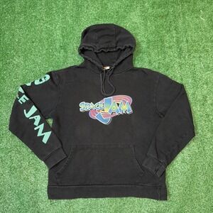 SPACE JAM Hoodie‎ Black Pullover Size Medium